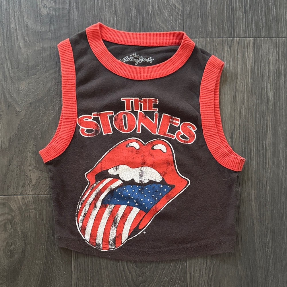 The Rolling Stones Crop Tank Top Size XS